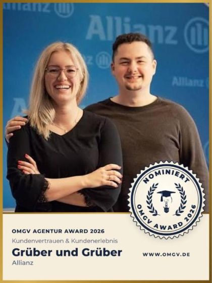 Nominierungssiegel Allianz Grüber und Grüber